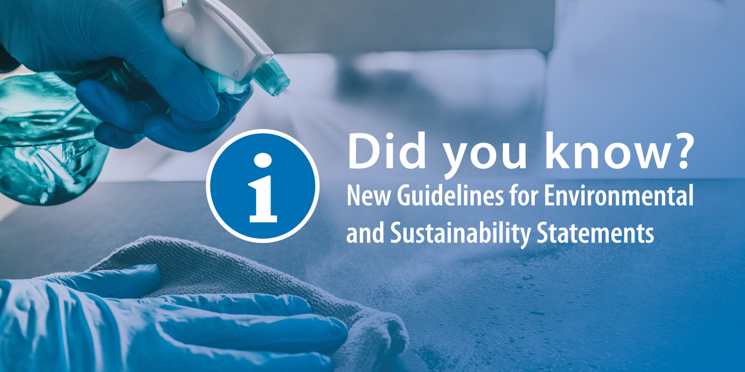 Did you know? New Guidelines for Environmental and Sustainability Statements Disinfecting a door handle with Pudol surface disinfectant